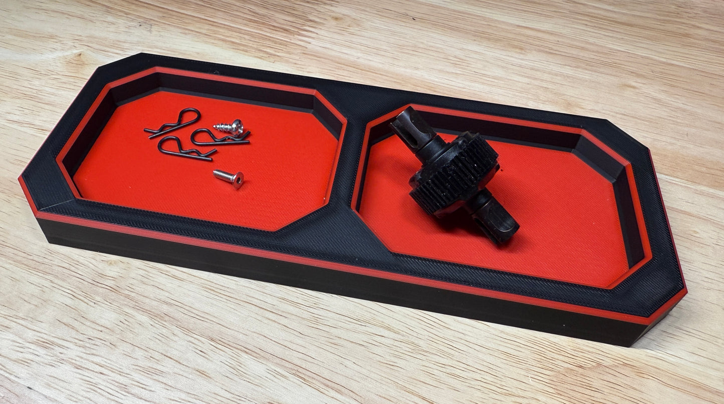 RC Parts Dual Tray - Sleek, Portable Organizer for Small Parts Everty Hobbies