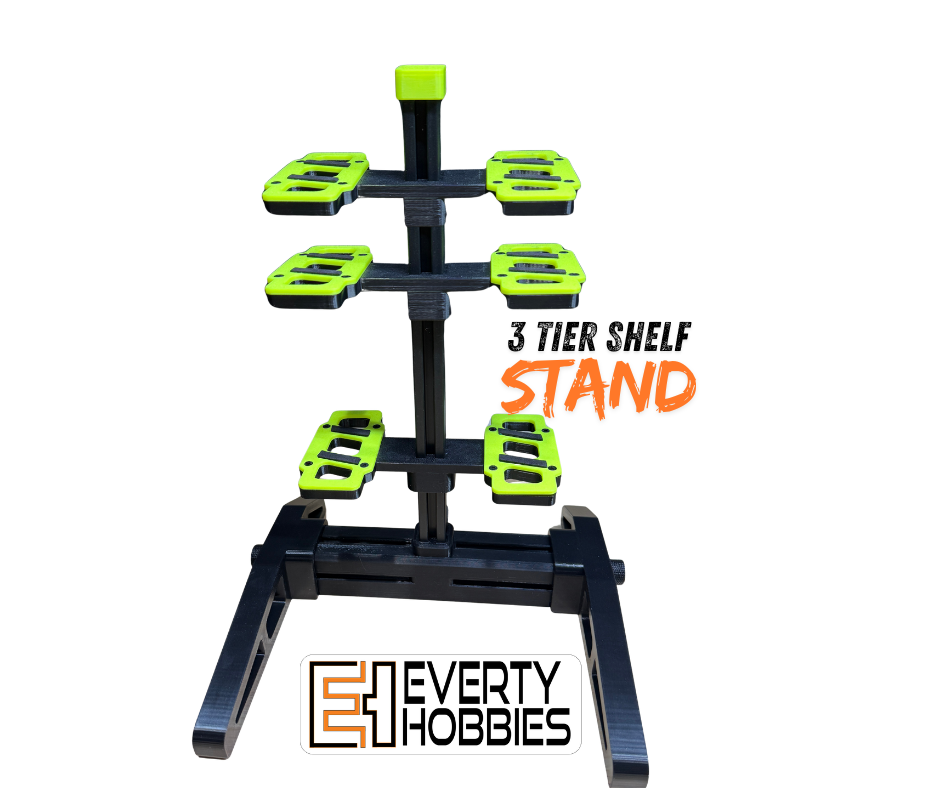 RC Mini Z Micro 3 Tier Car Stand - Fits 1:28 Scale Mini Z, GL Racing, Micro T/B Everty Hobbies