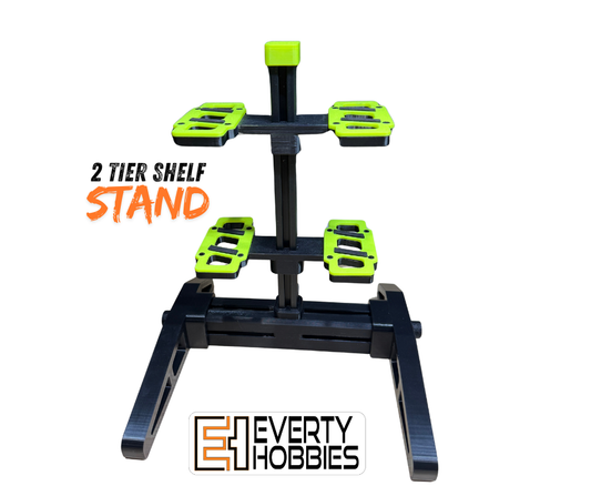 RC Mini Z Micro 2 Tier Car Stand - Fits 1:28 Scale Mini Z, GL Racing, Micro T/B Everty Hobbies