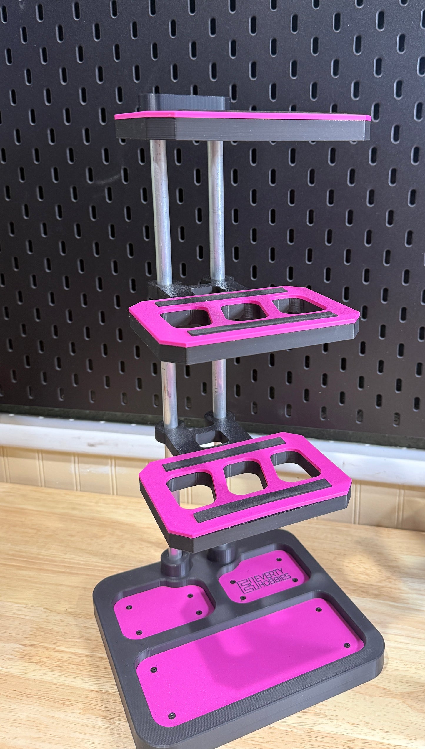 RC Car Stand: 3 Tier Vertical Stand for 1/18 to 1/10 Scale Vehicles Everty Hobbies