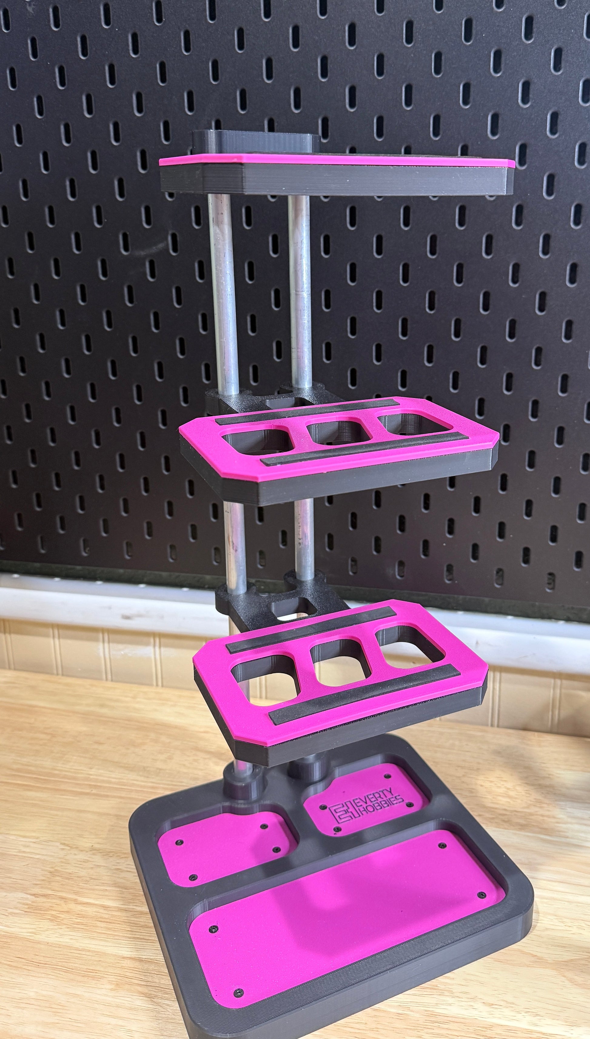 RC Car Stand: 3 Tier Vertical Stand for 1/18 to 1/10 Scale Vehicles Everty Hobbies