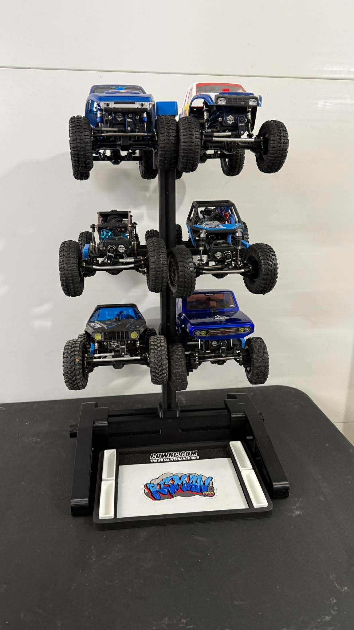 RC Crawler 3 Tiered Stand - 1:24, 1:18th Scale Redcat TRX4M - Display Pit Stand Everty Hobbies